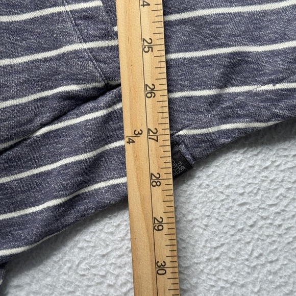 The North Face Cardigan Womens Large Blue Striped Shawl Collar Toggle Pockets - Picture 7 of 9